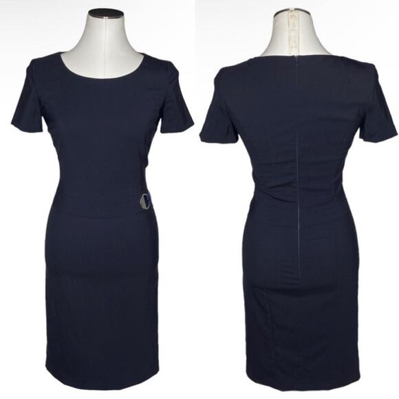 Hugo Boss Navy Sheath Dress size 2 - Picture 1 of 13